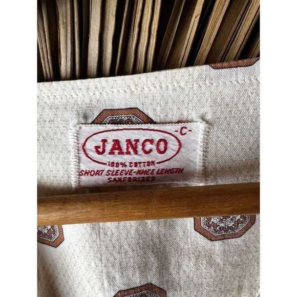 Vintage 1950s Mens Sanforized Cotton Pajamas Set Rockabilly Brown Print Janco - Picture 2 of 9